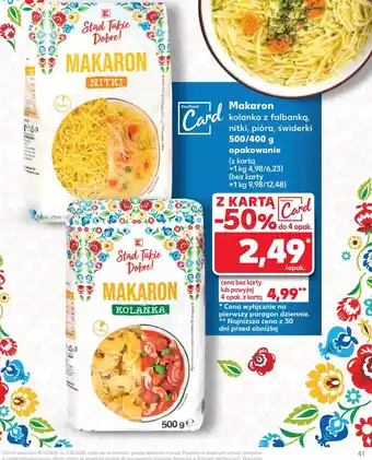 Kaufland Makaron K-Stąd Takie Dobre oferta