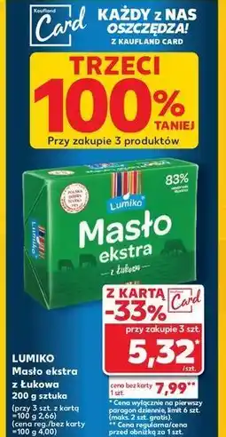 Kaufland Masło ekstra z łukowa Lumiko oferta