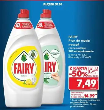 Kaufland Płyn do mycia naczyń teatree & mint Fairy Sensitive oferta