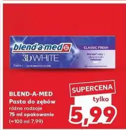 Kaufland Pasta do zębów classic Blend-A-Med 3D White oferta