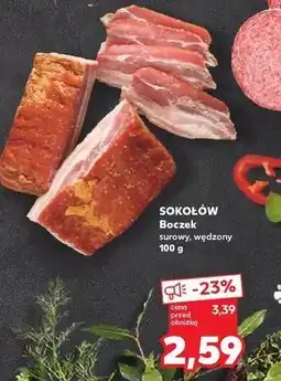 Kaufland Boczek surowy wędzony extra Sokołów oferta