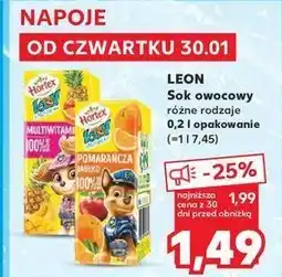 Kaufland Sok pomarańczowo-jabłkowy Hortex Leon oferta