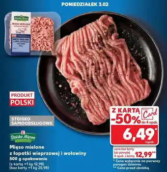 Kaufland Mięso mielone z łopatki wieprzowej i wołowiny Stoisko Mięsne oferta