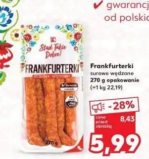 Kaufland Frankfurterki wędzone surowe K-Classic Stąd Takie Dobre! oferta