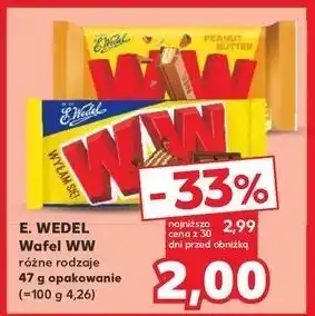 Kaufland Baton peanut butter E. Wedel Ww oferta