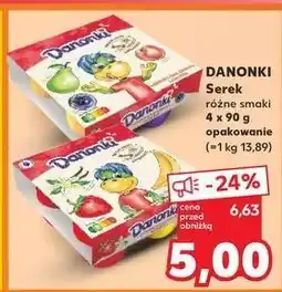 Kaufland Serek banan-truskawka-wanilia Danone Danonki Mega oferta