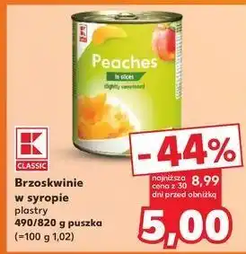 Kaufland Brzoskwinie połówki K-Classic oferta