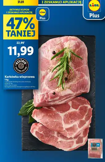 Lidl Karkówka wieprzowa bez kości Rzeźnik Codzienna Dostawa oferta