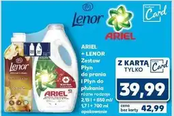 Kaufland Zestaw: płyn do prania extra 1.7 l + płukania enjoy 700 ml Ariel Lenor oferta