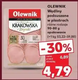 Kaufland Kiełbasa krakowska pieczona z szynki Olewnik oferta