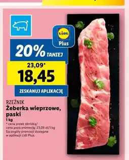 Lidl Żeberka wieprzowe paski Rzeźnik Codzienna Dostawa oferta