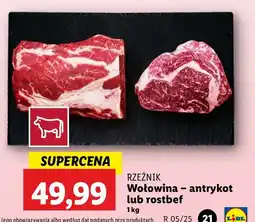 Lidl Stek z rostbefu wołowego Rzeźnik Codzienna Dostawa oferta