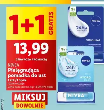 Lidl Pomadka do ust hydro care Nivea 24H Melt-In Moisture oferta