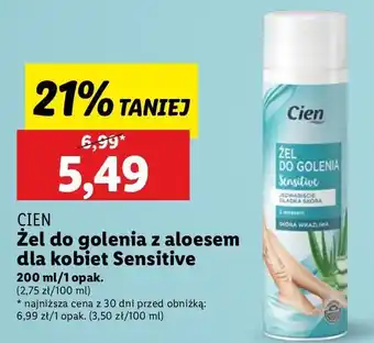 Lidl Żel do golenia sensitive Cien oferta