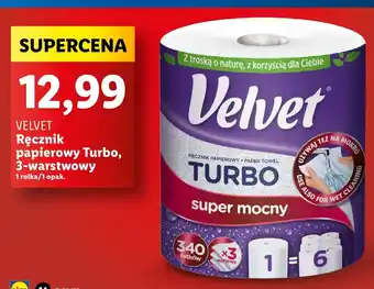 Lidl Ręcznik papierowy Velvet Turbo oferta