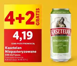 Lidl Piwo Kasztelan Niepasteryzowane oferta