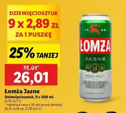 Lidl Piwo Łomża Jasne (Dawniej Export) oferta