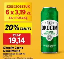 Lidl Piwo Okocim Jasne Okocimskie oferta