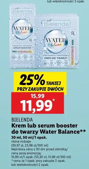 Lidl Krem do twarzy nawilżajacy Bielenda Water Balance oferta