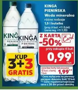 Kaufland Woda niegazowana Kinga Pienińska oferta