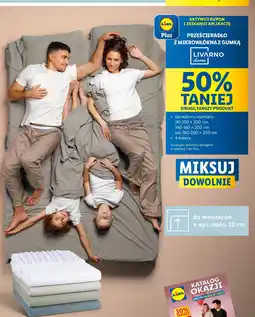 Lidl Prześcieradło z gumką mikrowłókna 180-200 x 200 cm Livarno Home oferta