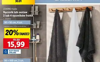 Lidl Ręczniki frotte 30 x 50 cm Livarno Home oferta