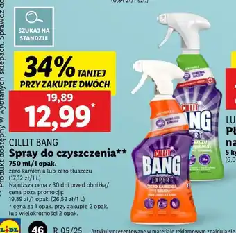 Lidl Płyn do czyszczenia tłuszcz i smugi Cillit Bang oferta