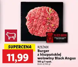 Lidl RZEŹNIK Burger z hiszpańskiej wołowiny Black Angus oferta