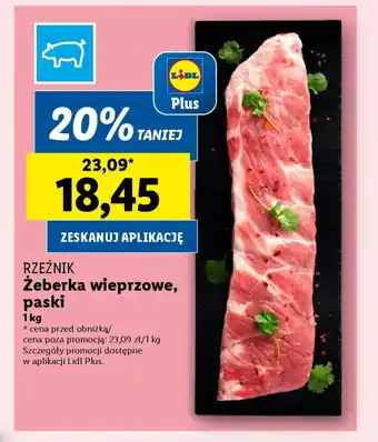 Lidl Rzeźnik żeberka wieprzowe, paski oferta