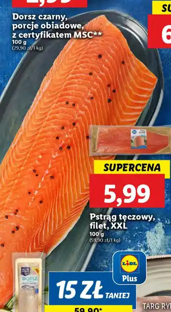 Lidl Pstrąg tęczowy, filet, XXL oferta