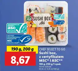 Lidl Chef select to go sushi box oferta