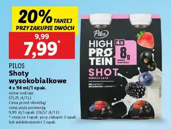 Lidl Pilos shoty wysokobiałkowe oferta