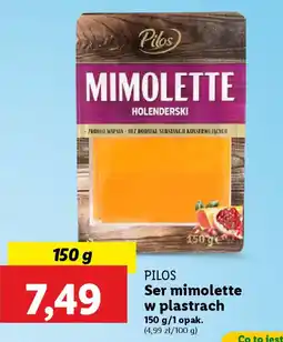 Lidl Pilos Ser mimolette w plastrach oferta