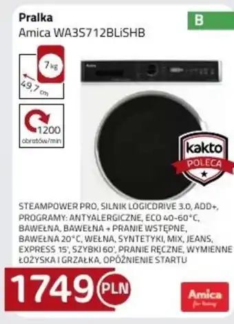 Kakto Pralka Amica oferta