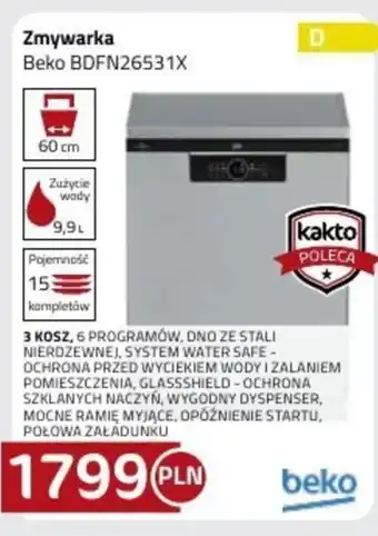 Kakto Zmywarka Beko oferta