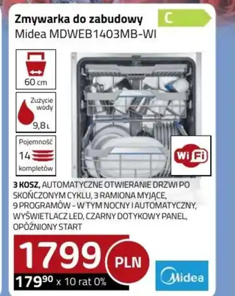 Kakto Zmywarka do zabudowy Midea oferta