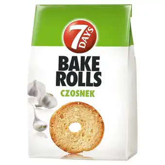 Żabka 7 Days Bake Rolls Chrupki Chlebowe o smaku czosnku 150 g oferta