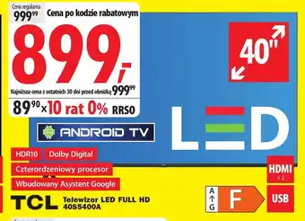 Media Expert Telewizor TCL oferta