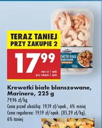 Biedronka Blanszowane krewetki Marinero oferta