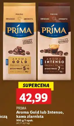 Lidl PRIMA Aroma Gold lub Intenso, kawa ziarnista oferta