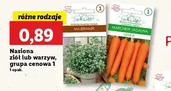 Lidl Nasiona ziół lub warzyw, grupa cenowa 1 oferta