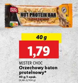 Lidl MISTER CHOC Orzechowy baton proteinowy oferta