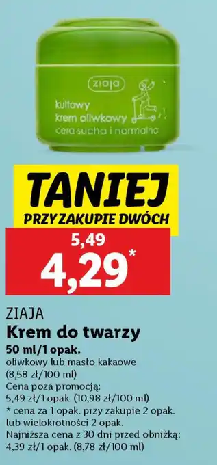 Lidl ZIAJA Krem do twarzy oferta