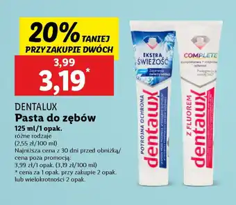 Lidl DENTALUX Pasta do zębów oferta