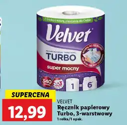 Lidl VELVET Ręcznik papierowy Turbo, 3-warstwowy oferta