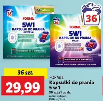 Lidl FORMIL Kapsułki do prania 5 w 1 oferta