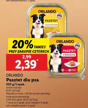 Lidl ORLANDO Pasztet dla psa oferta