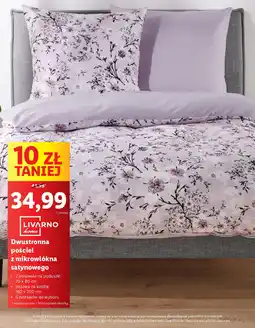 Lidl LIVARNO home Dwustronna pościel z mikrowłókna satynowego oferta