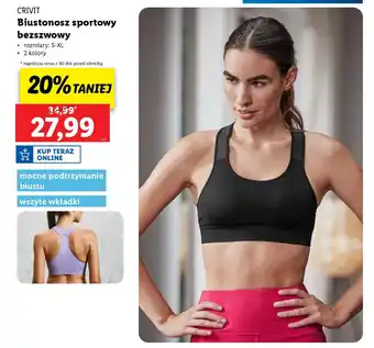 Lidl CRIVIT Biustonosz sportowy bezszwowy oferta