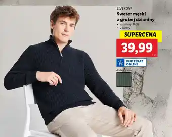 Lidl LIVERGY Sweter męski z grubej dzianiny oferta